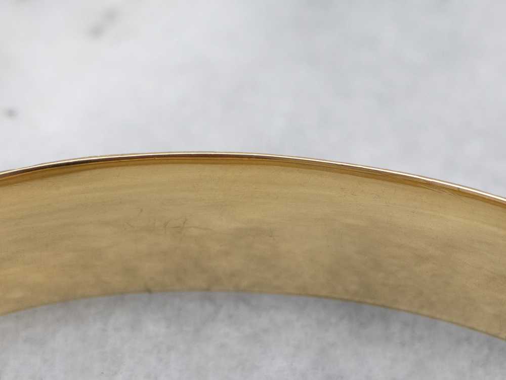 Engraved Gold Bangle Bracelet - image 8