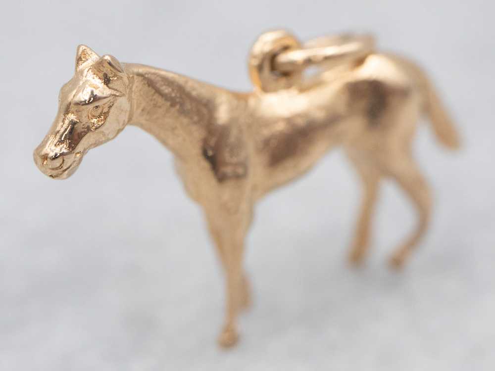 Vintage Gold Horse Charm or Pendant - image 1