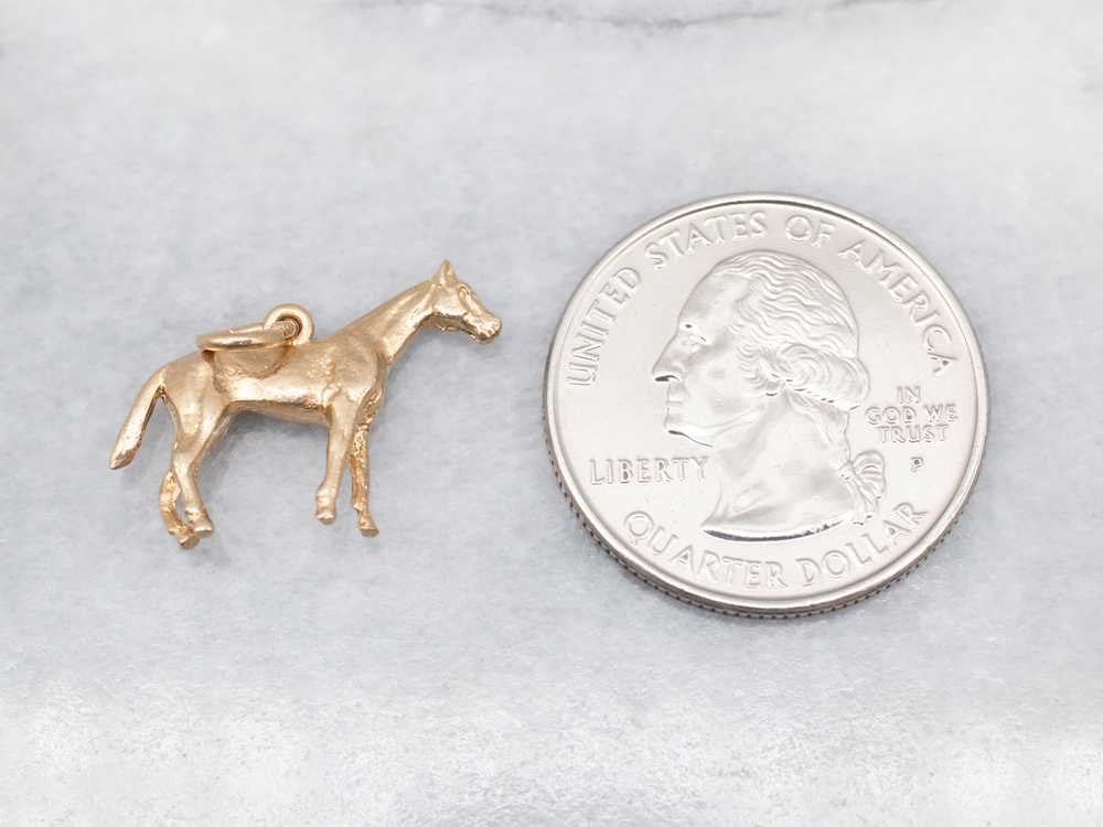 Vintage Gold Horse Charm or Pendant - image 4