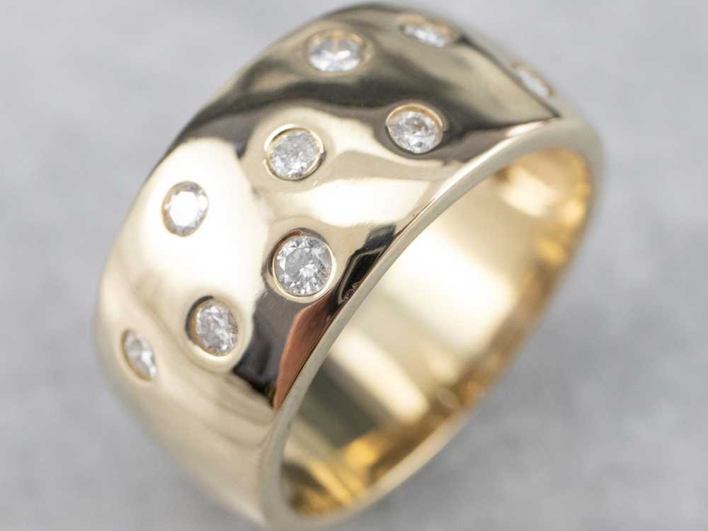 Yellow Gold Diamond Etoile Band - image 6