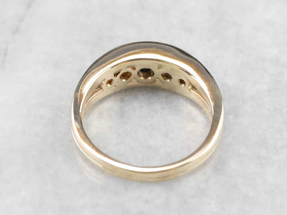 Gold Channel Set Diamond Band - image 5