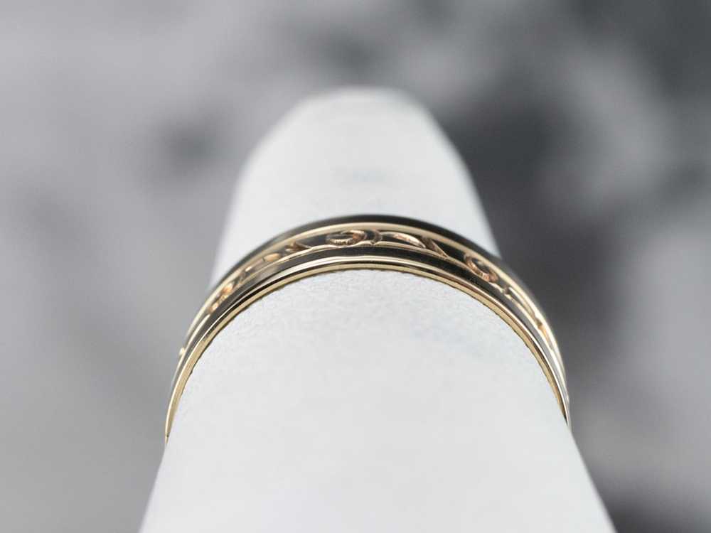 Vintage Yellow Gold Pattern Band - image 8