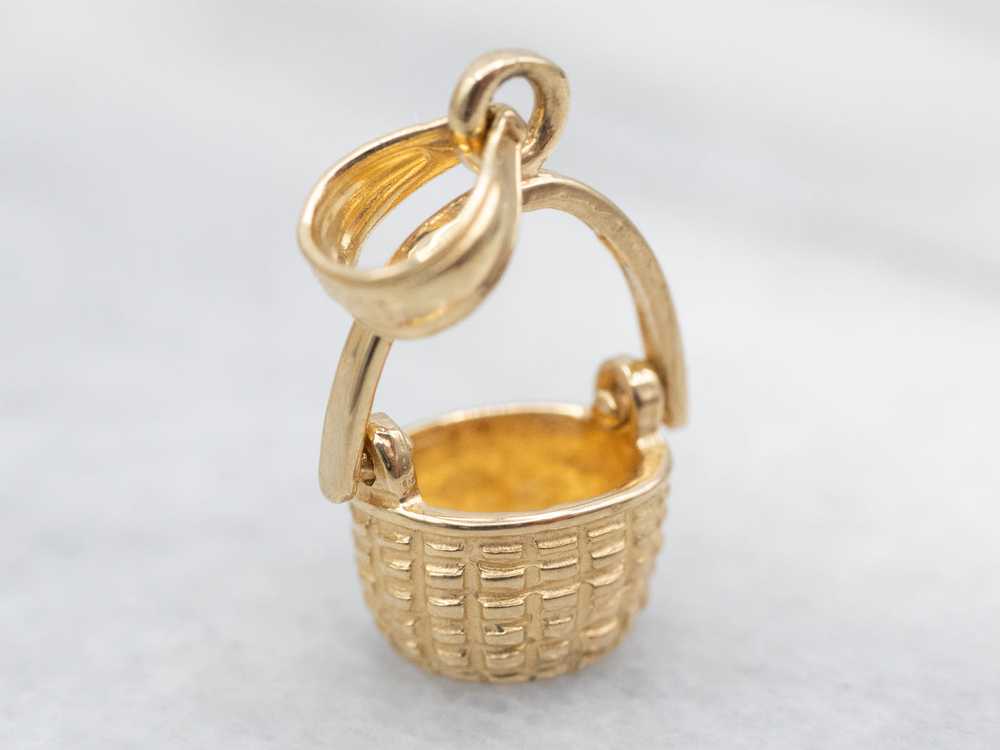 Yellow Gold Nantucket Basket Charm - image 1