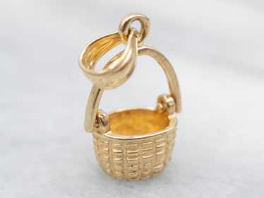 Yellow Gold Nantucket Basket Charm - image 1