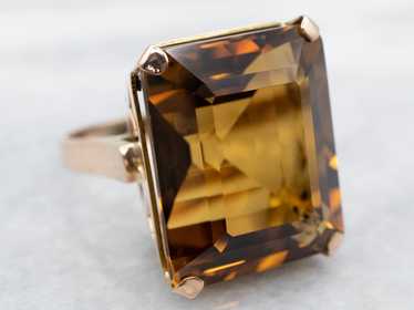 Bold Citrine and 18-Karat Gold Cocktail Ring - image 1