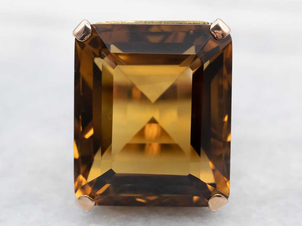 Bold Citrine and 18-Karat Gold Cocktail Ring - image 2