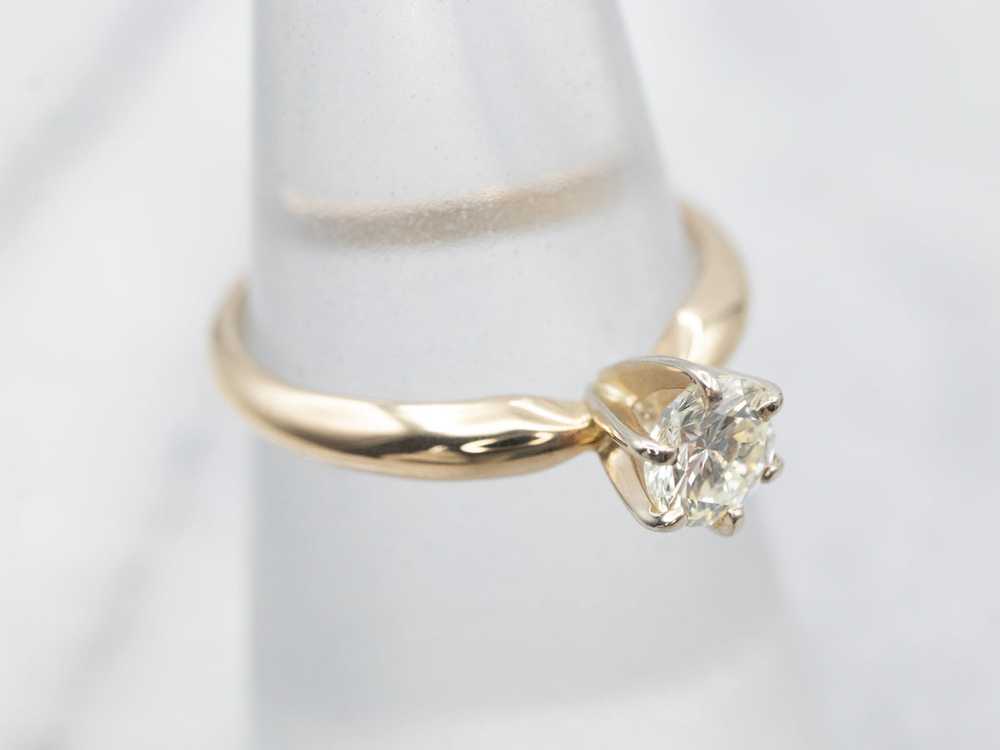 Classic Diamond Solitaire Engagement Ring - image 4