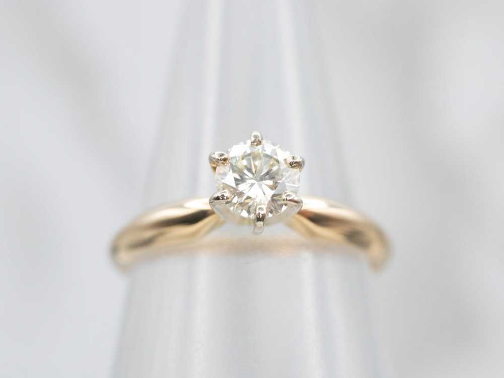 Classic Diamond Solitaire Engagement Ring - image 5