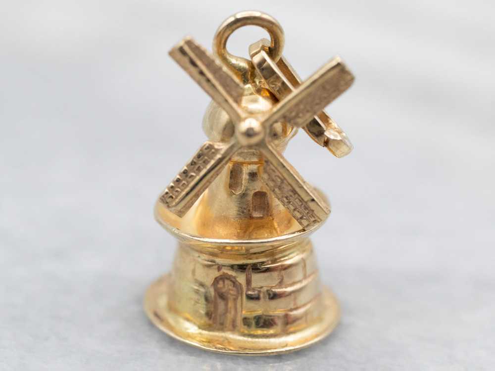 Sweet Yellow Gold Windmill Charm - image 2