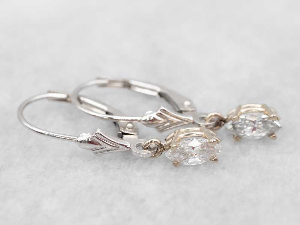 Marquise Cut Diamond Drop Earrings - image 1