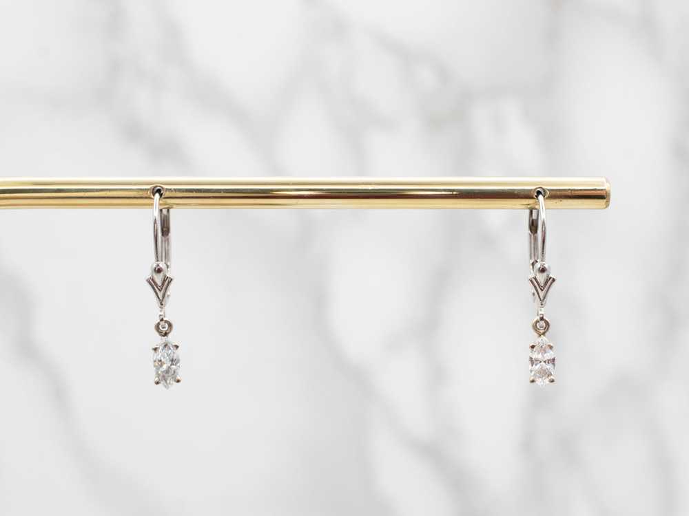 Marquise Cut Diamond Drop Earrings - image 5