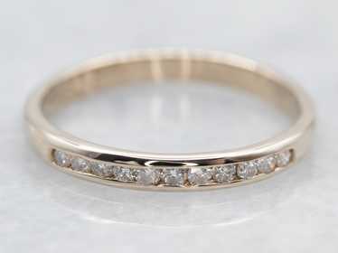 Gold Channel Set Diamond Band