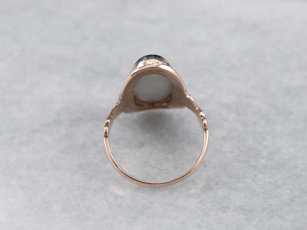 Antique Greek Sorority Onyx Ring - image 5