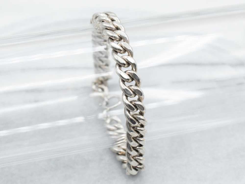 Sterling Silver Curb Link Chain Bracelet - image 3