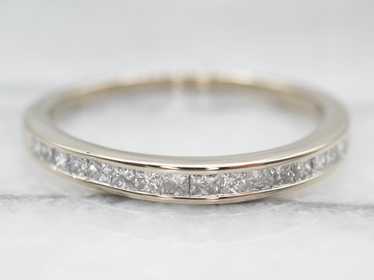 Seamless Princess Cut Diamond Wedding Band - image 1