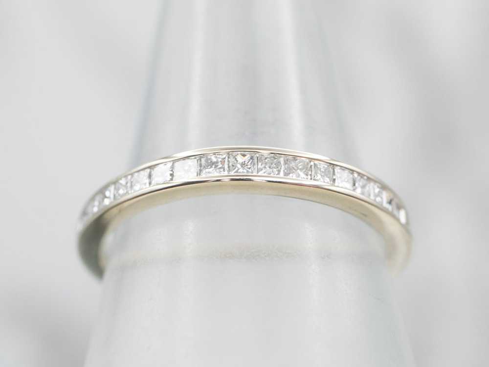 Seamless Princess Cut Diamond Wedding Band - image 4