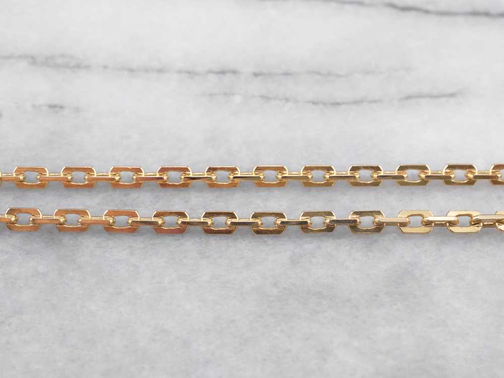 Bold Yellow Gold Rectangle Link Chain - image 3