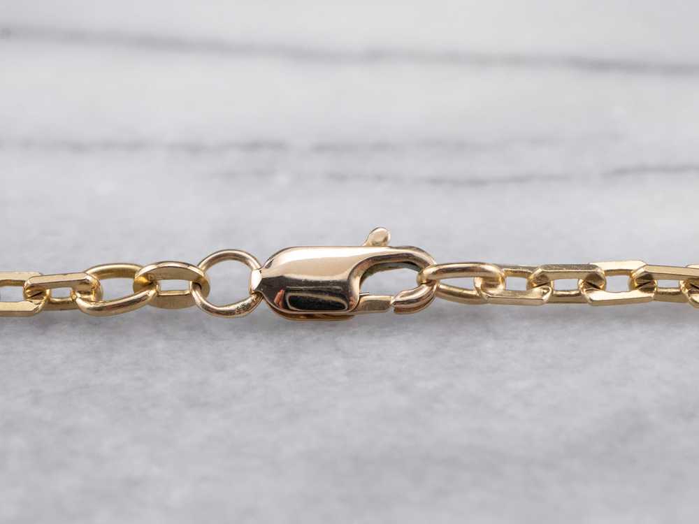 Bold Yellow Gold Rectangle Link Chain - image 4