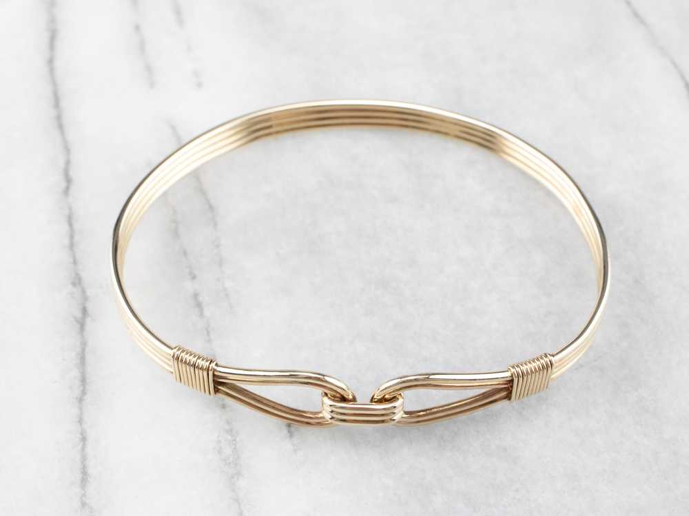 Vintage Gold Bangle Bracelet - image 2