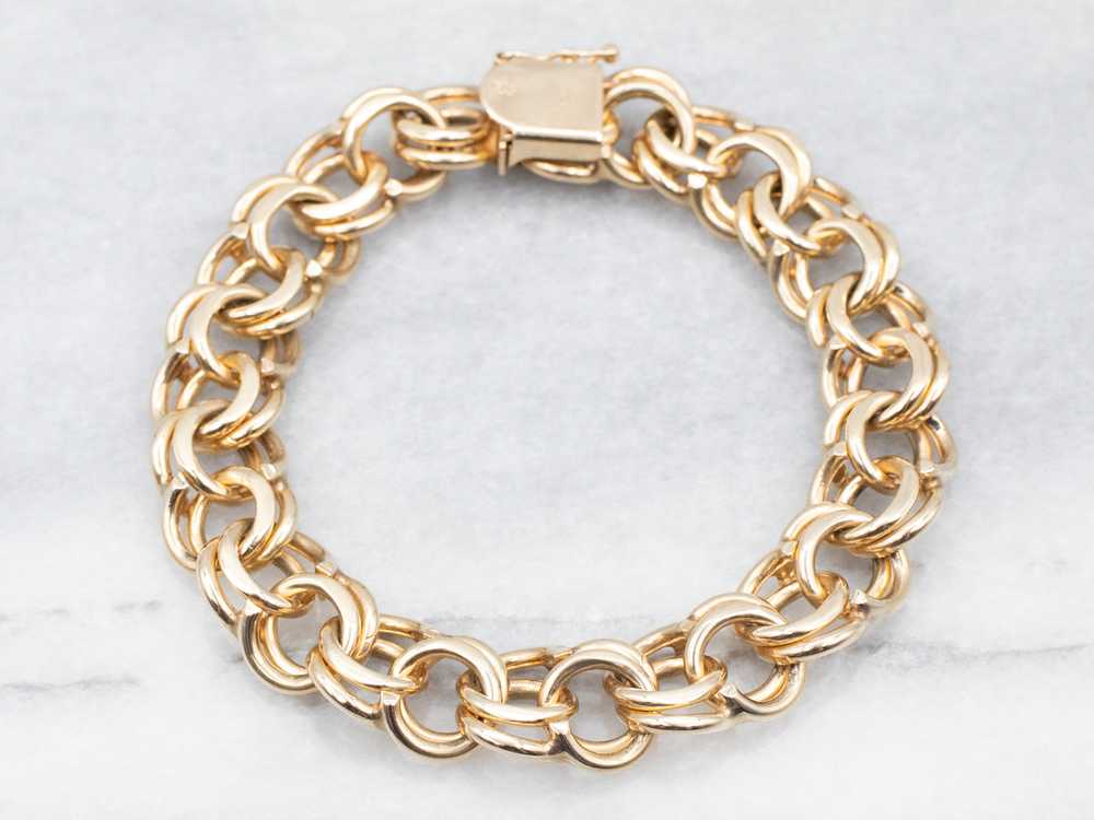 Double Link Chain Charm Bracelet - image 1