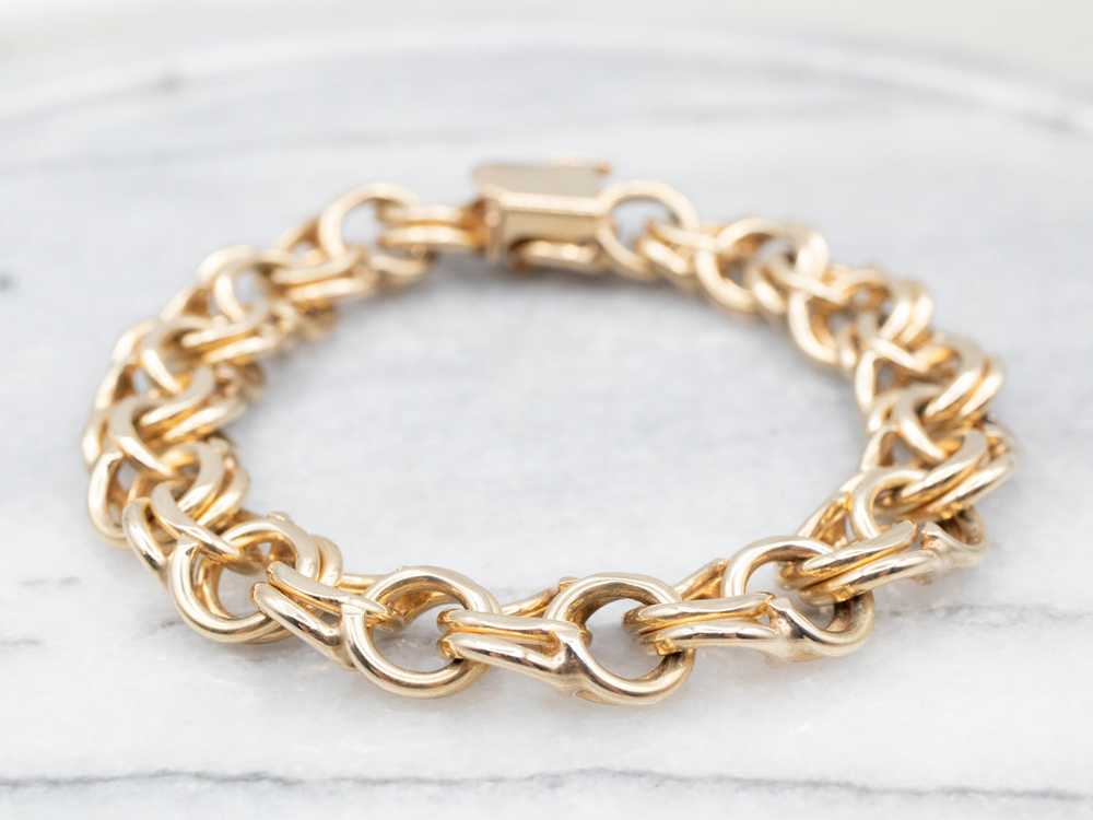 Double Link Chain Charm Bracelet - image 2