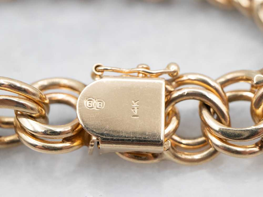 Double Link Chain Charm Bracelet - image 5