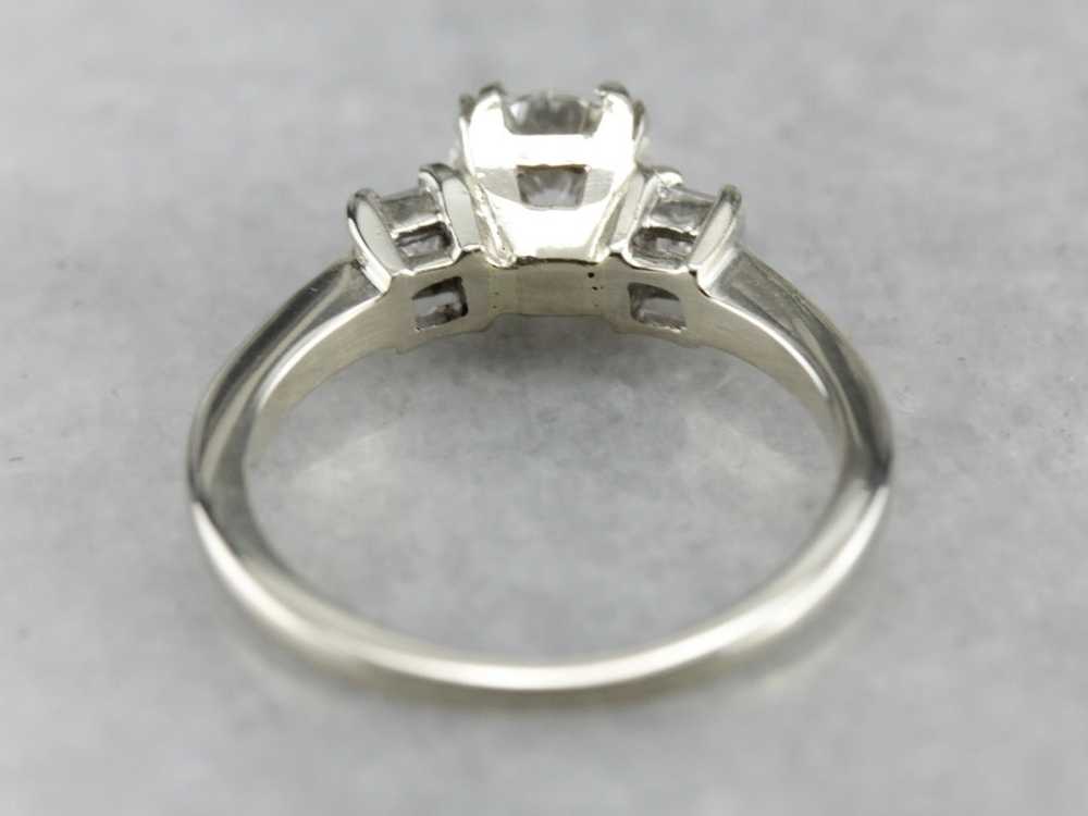 Vintage Three Stone Diamond Engagement Ring - image 3