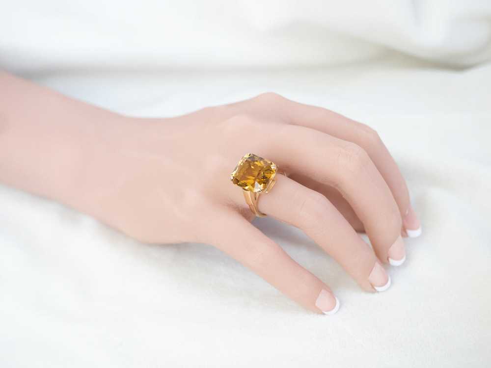 Fantastic Vintage Smokey Quartz Cocktail Ring - image 10