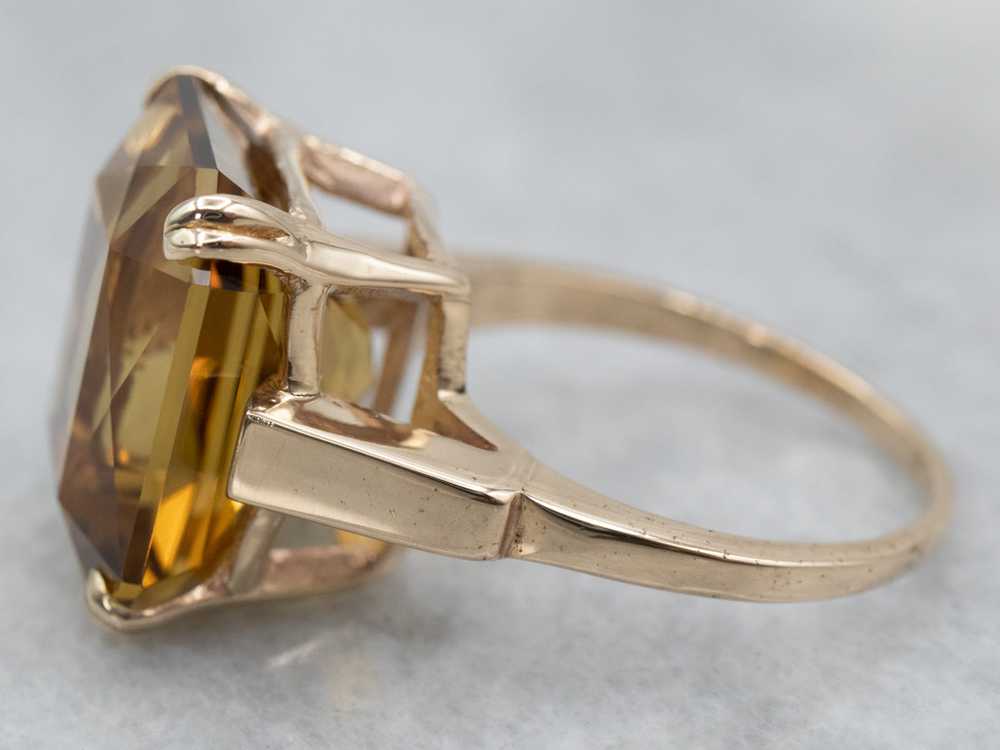 Fantastic Vintage Smokey Quartz Cocktail Ring - image 4