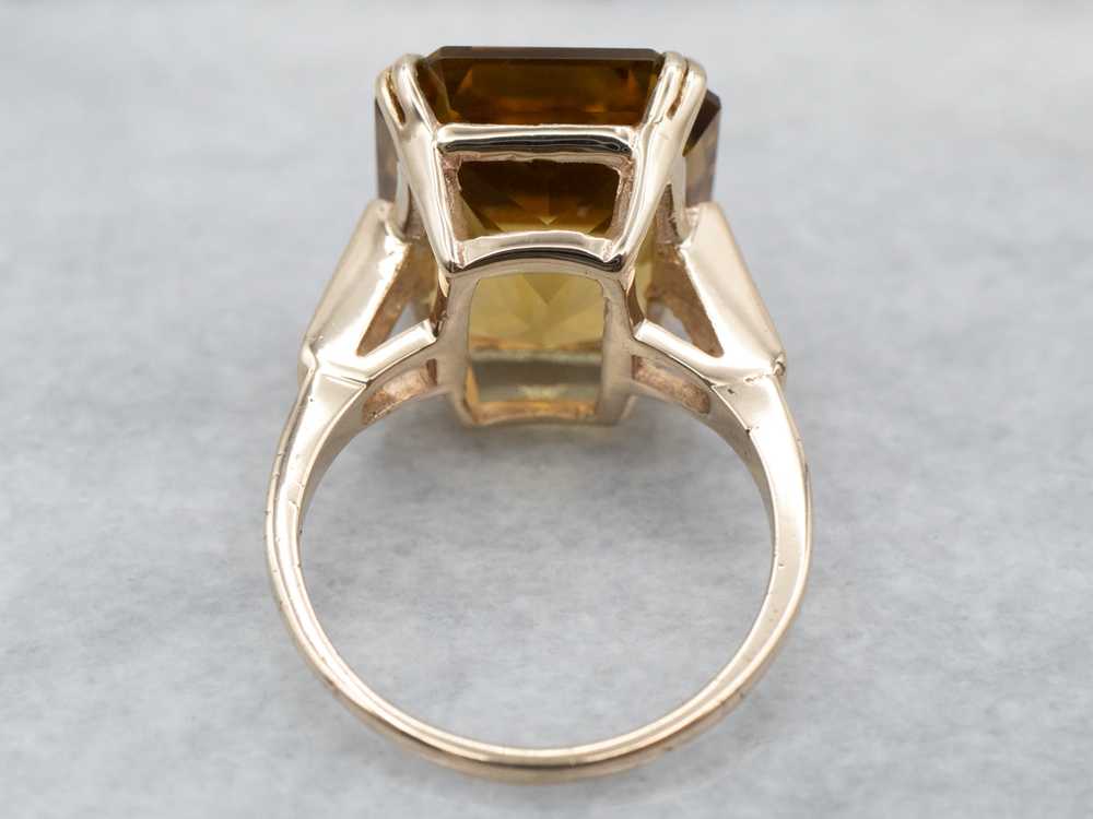 Fantastic Vintage Smokey Quartz Cocktail Ring - image 5