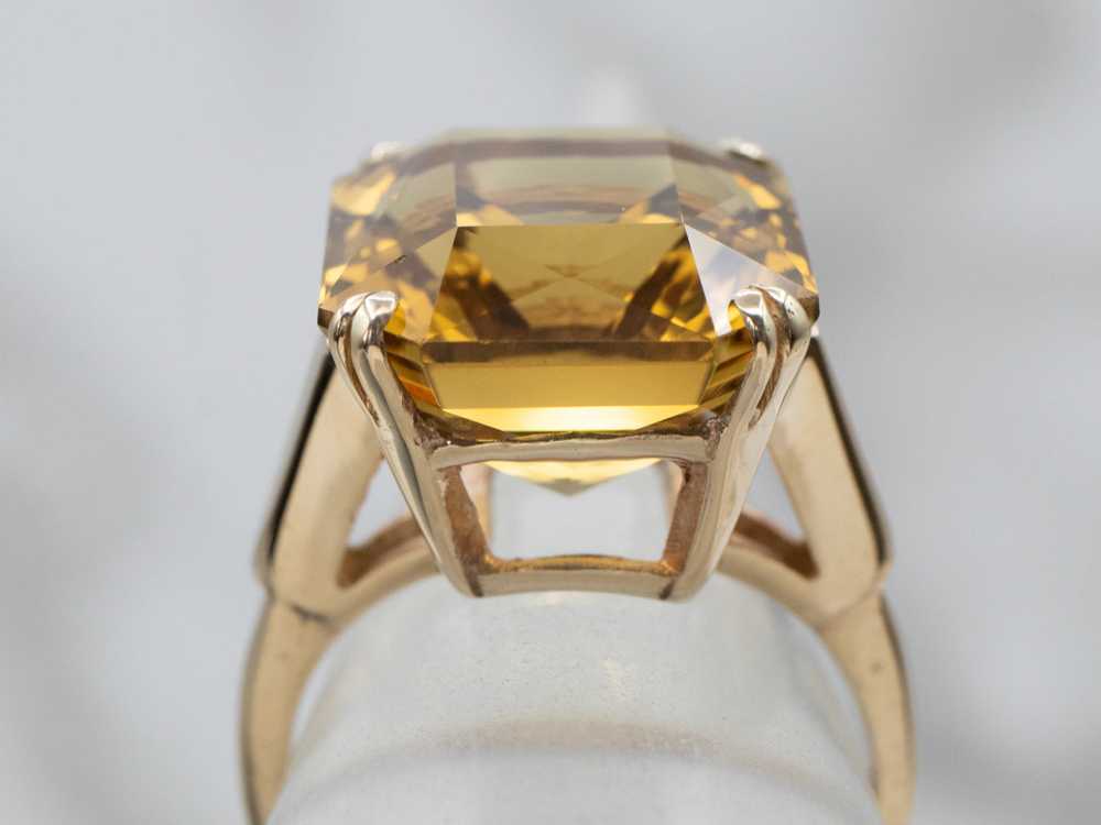 Fantastic Vintage Smokey Quartz Cocktail Ring - image 8