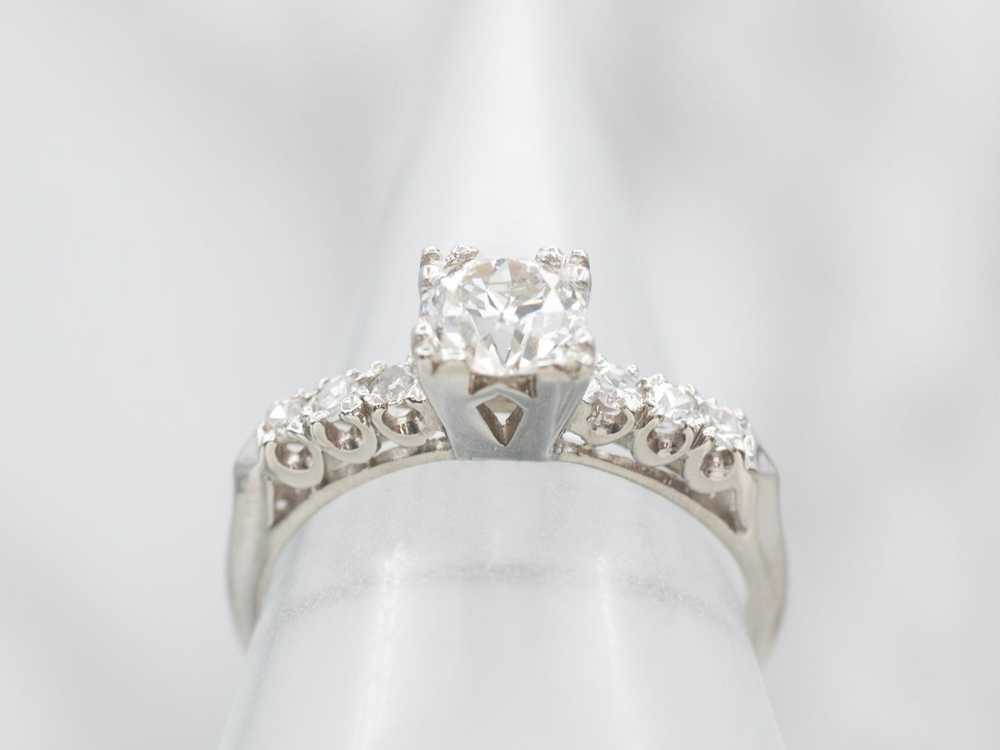 Platinum Diamond Engagement Ring - image 4