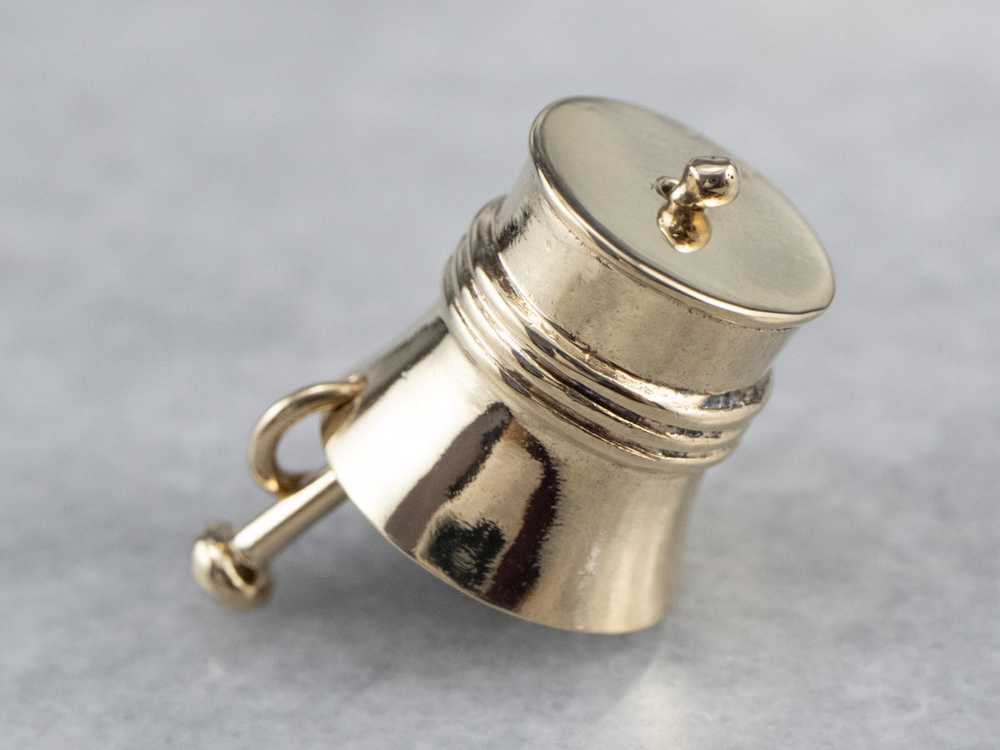 14K Gold Mortar and Pestle Charm - image 3