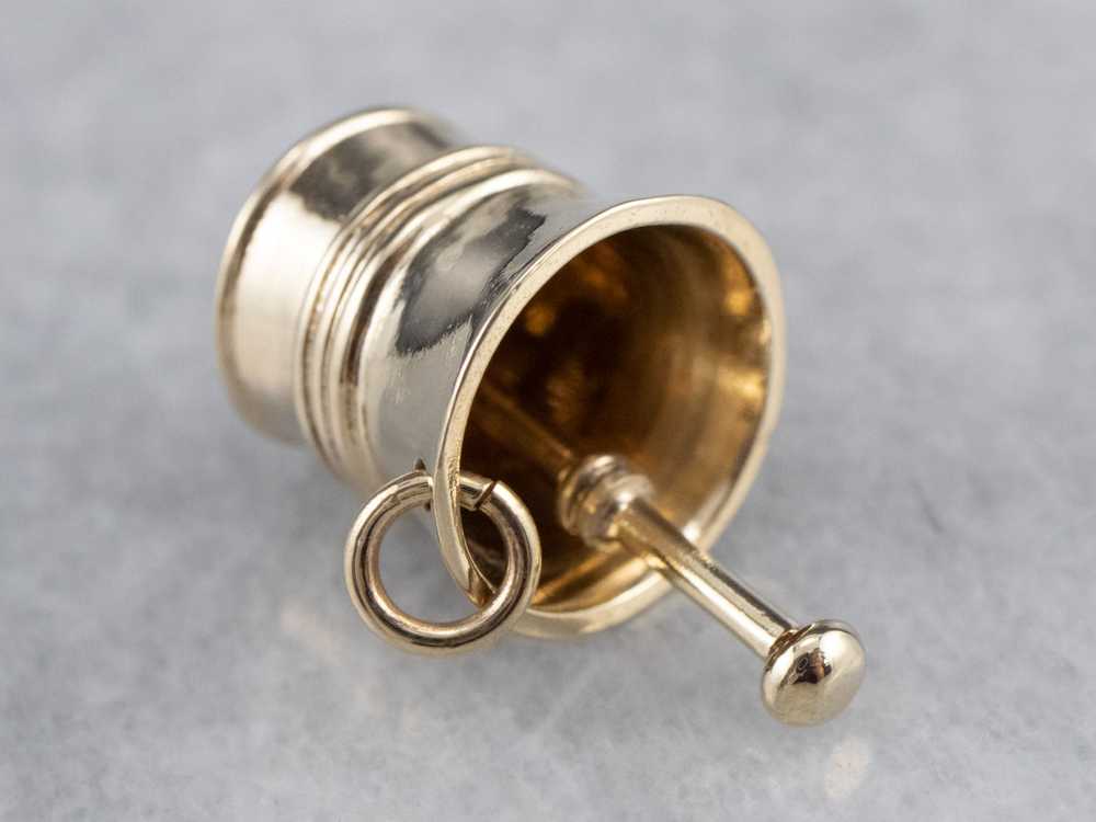 14K Gold Mortar and Pestle Charm - image 4