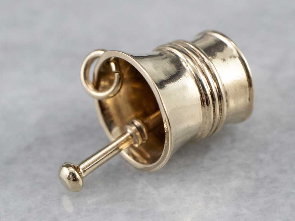 14K Gold Mortar and Pestle Charm - image 5