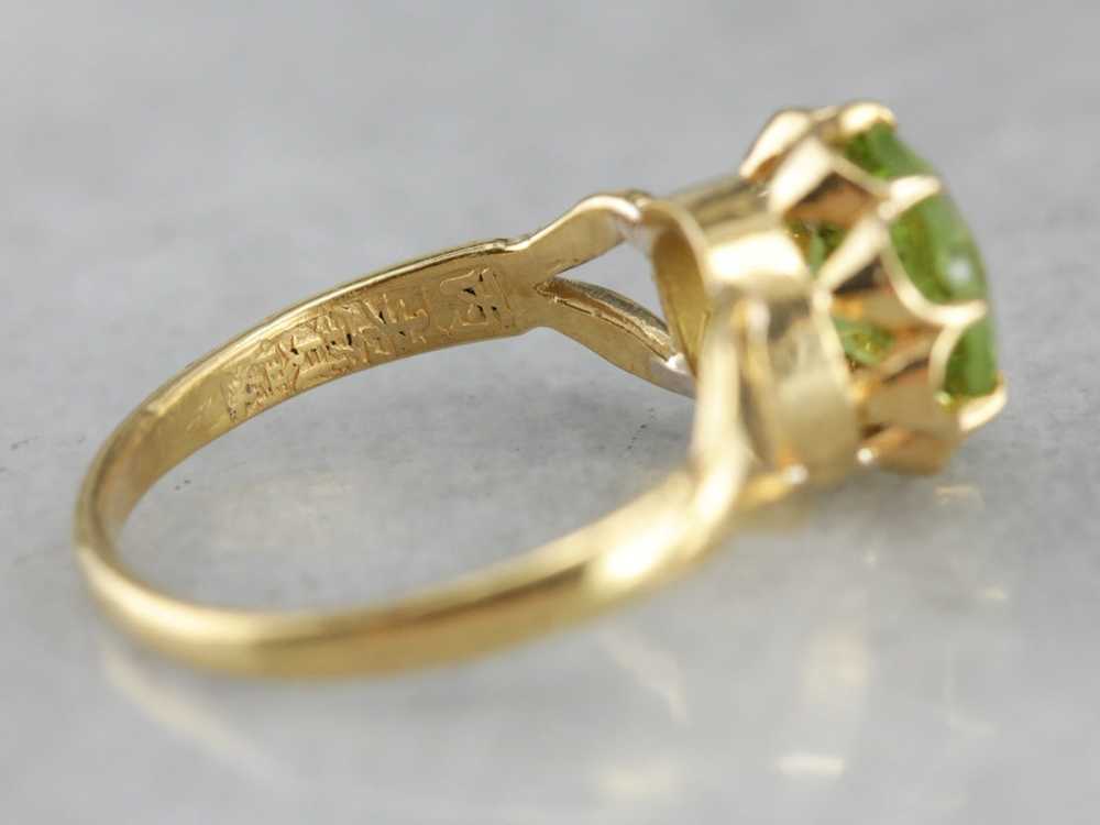 Vintage Peridot Solitaire Ring - image 3