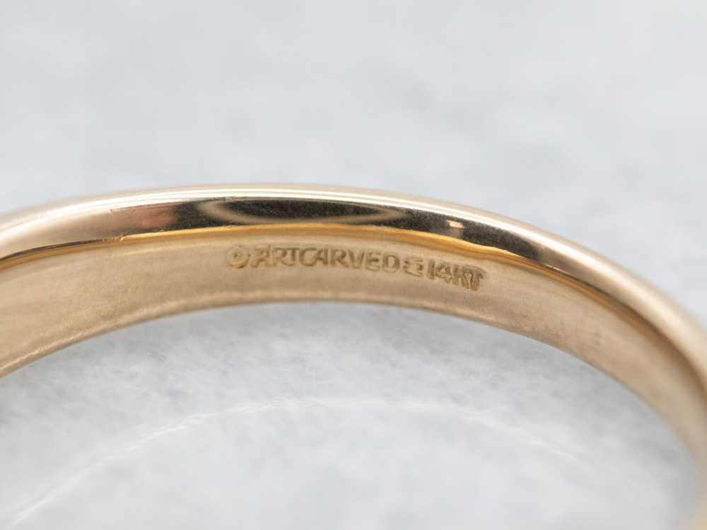 Cinched Vintage Two Tone Gold Band - image 2