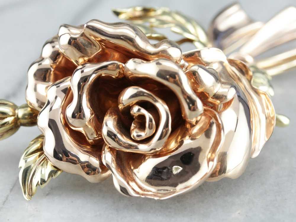 Vintage Tiffany & Co. Rose Brooch - image 2