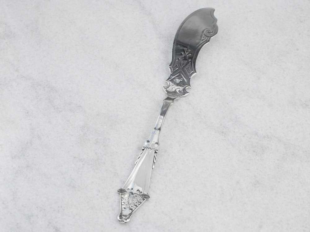 Antique Coin Silver Butter Knife - image 1