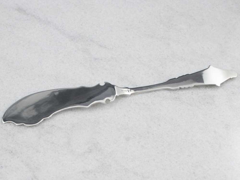 Antique Coin Silver Butter Knife - image 4