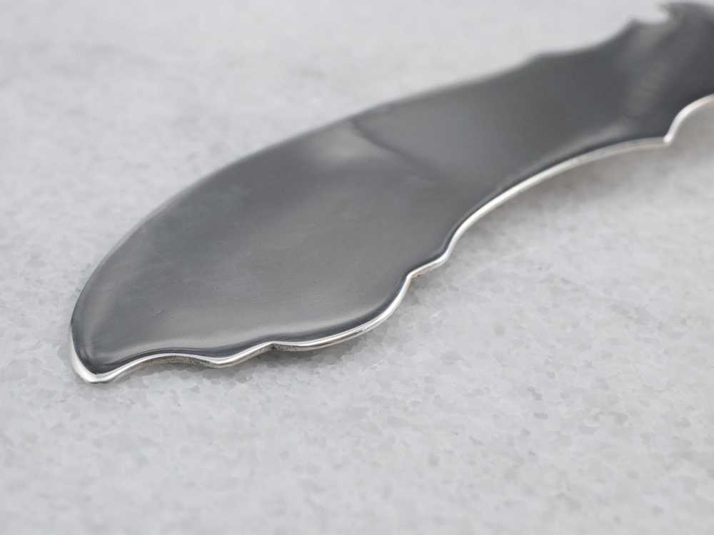 Antique Coin Silver Butter Knife - image 8