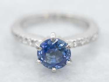 Gorgeous Platinum Sapphire and Diamond Ring - image 1