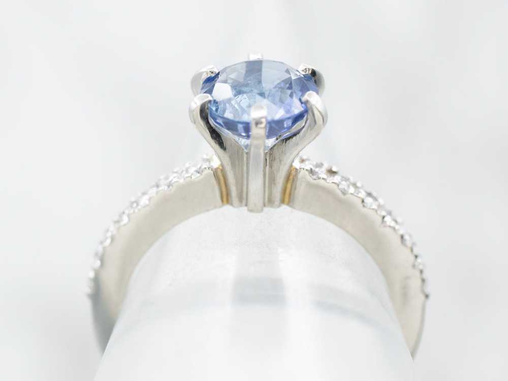 Gorgeous Platinum Sapphire and Diamond Ring - image 4