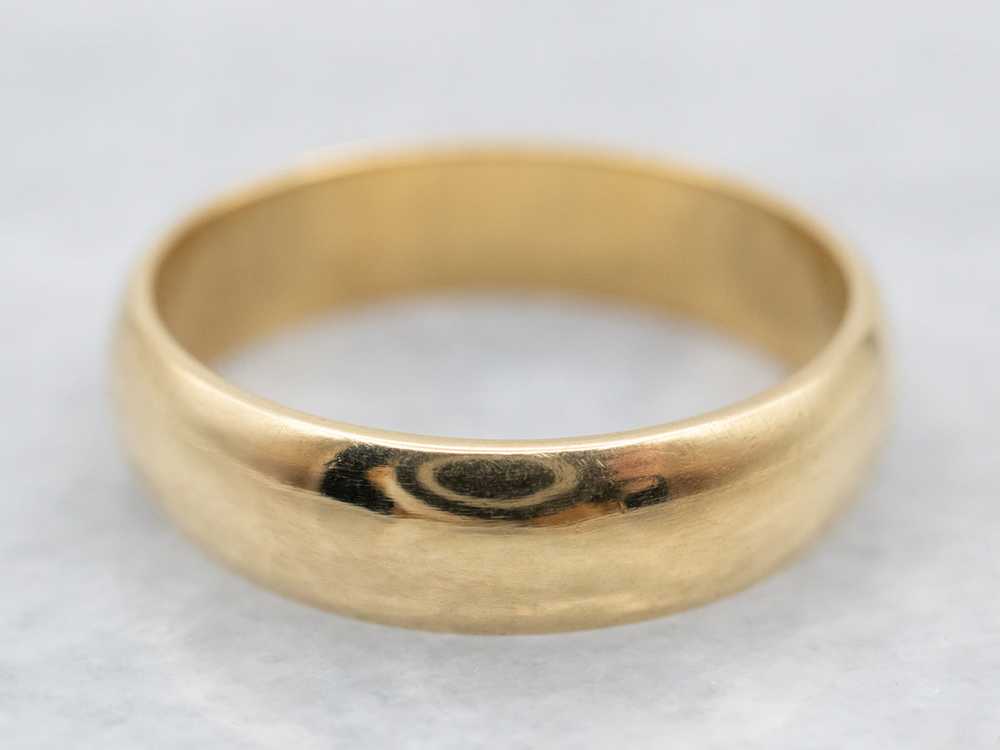 Unisex 18K Yellow Gold Classic Band - image 1