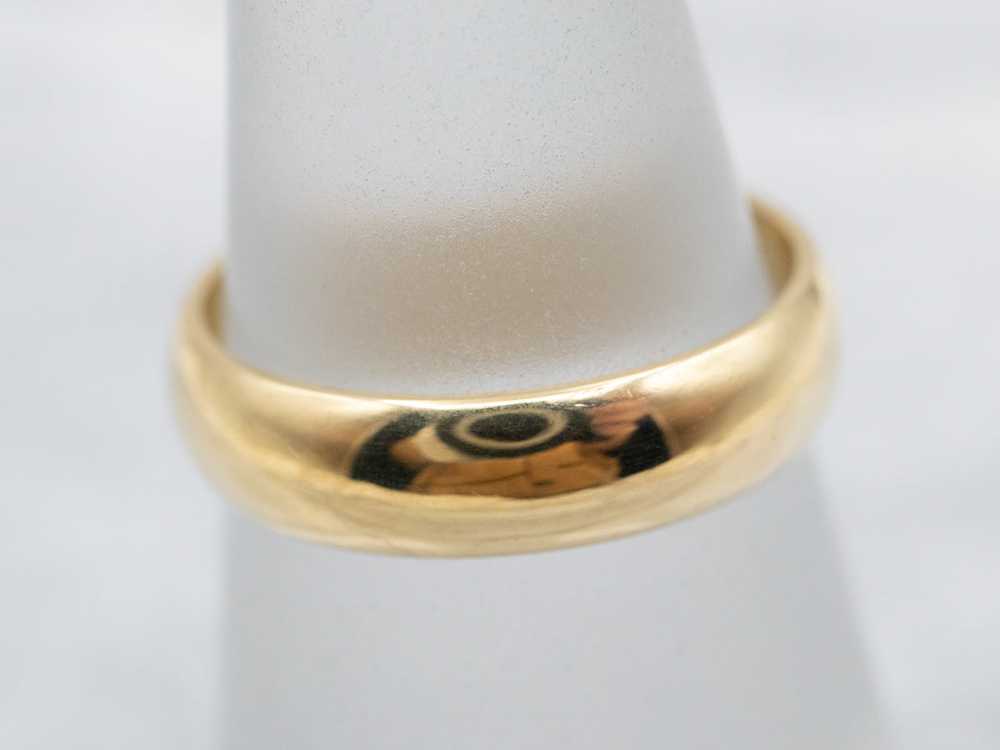 Unisex 18K Yellow Gold Classic Band - image 3