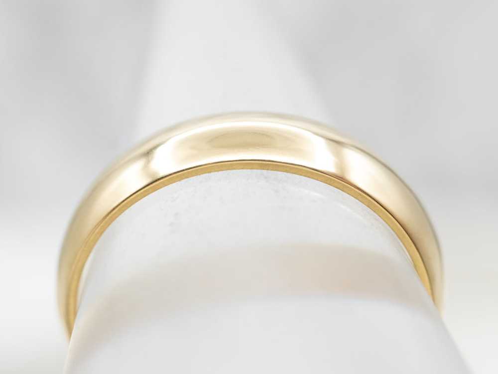 Unisex 18K Yellow Gold Classic Band - image 4