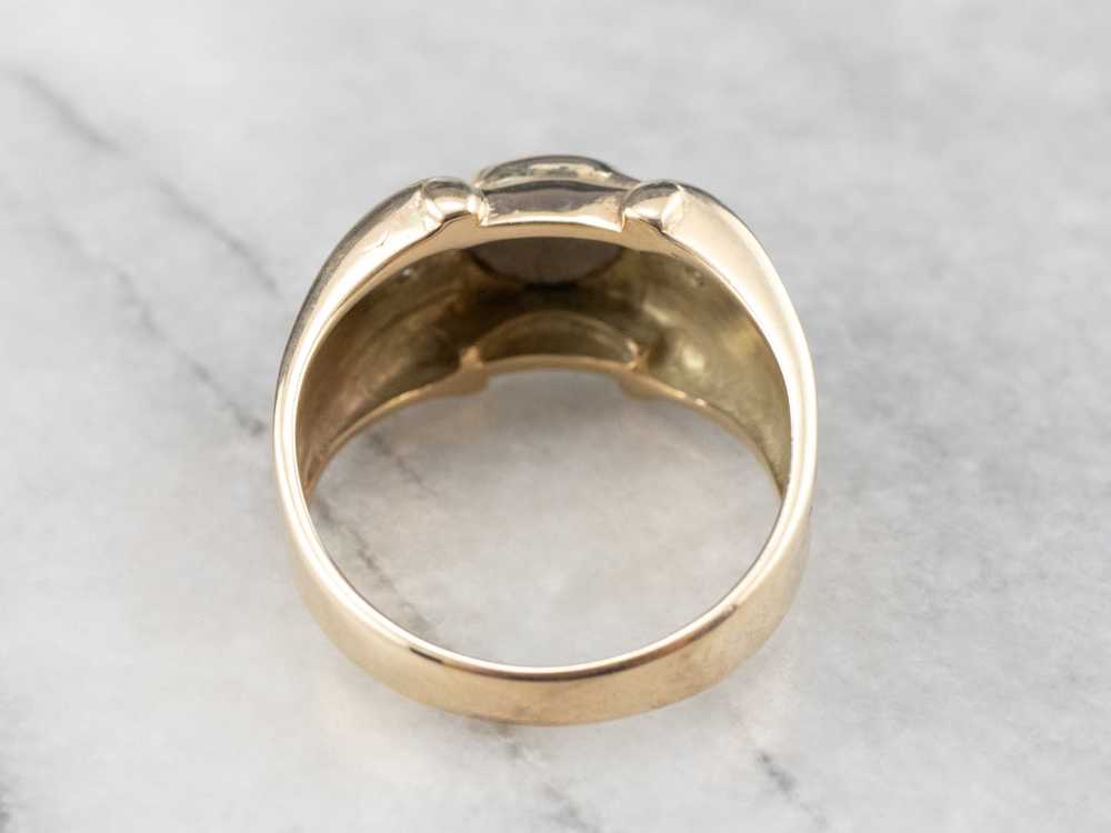 Men's Cat's Eye Sillimanite Statement Ring - image 6