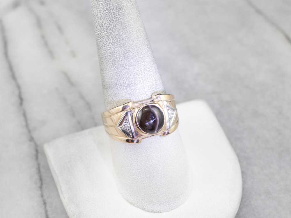 Men's Cat's Eye Sillimanite Statement Ring - image 8