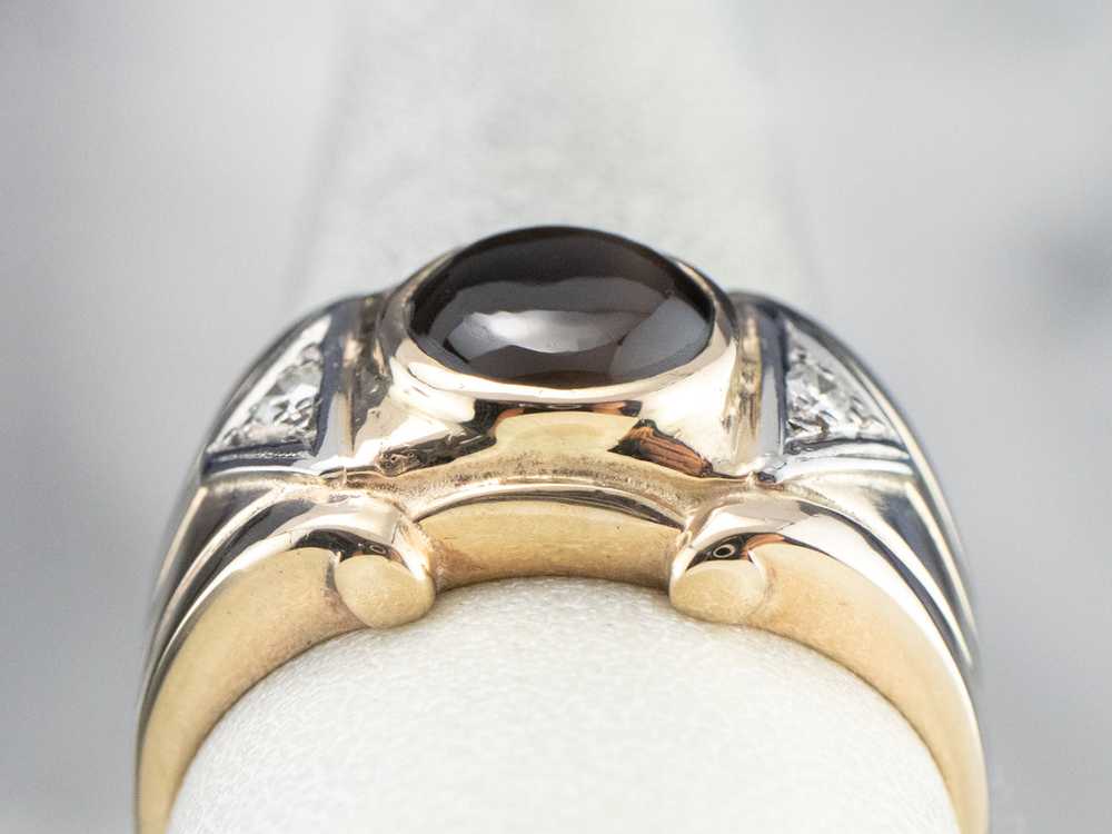 Men's Cat's Eye Sillimanite Statement Ring - image 9