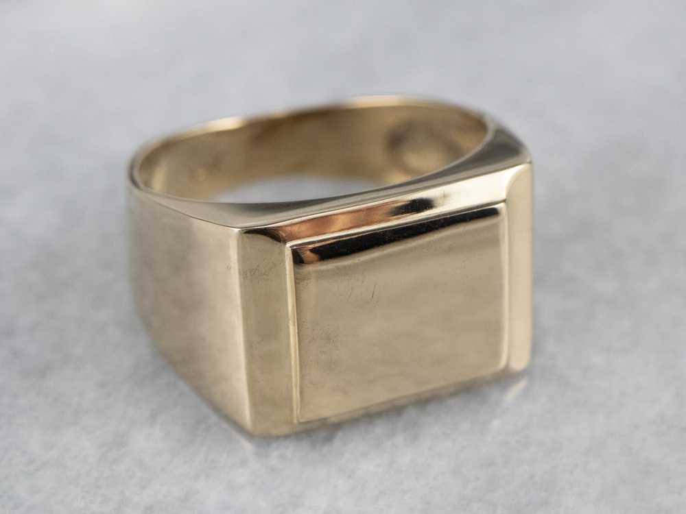 Vintage 14K Gold Signet Ring - image 1